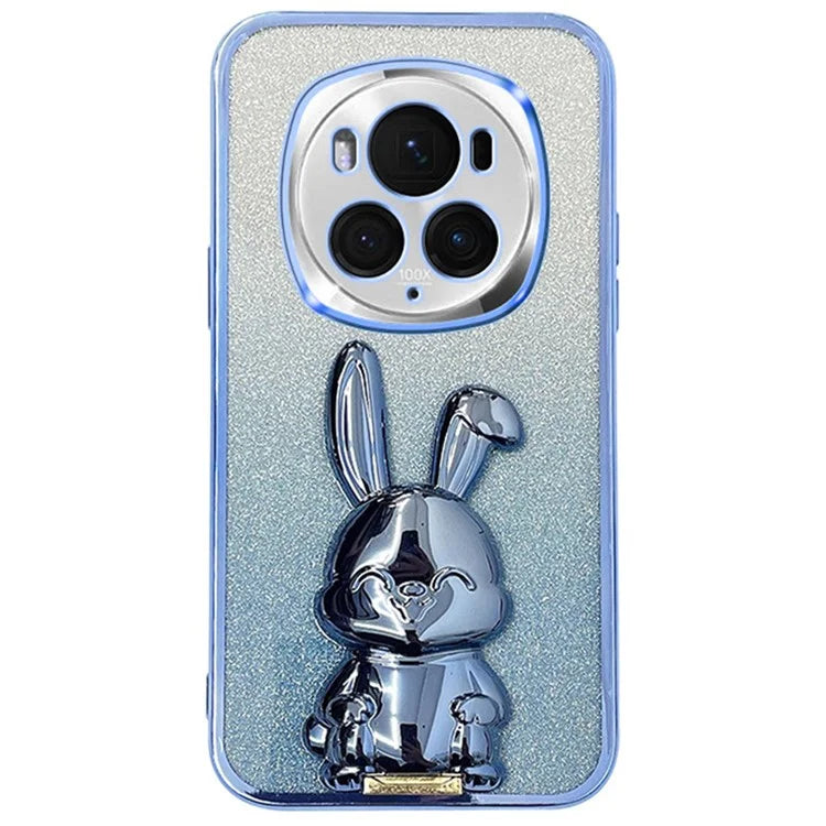 For Honor Magic6 Pro 5G Case PC+TPU Glitter Rabbit Kickstand Phone Cover
