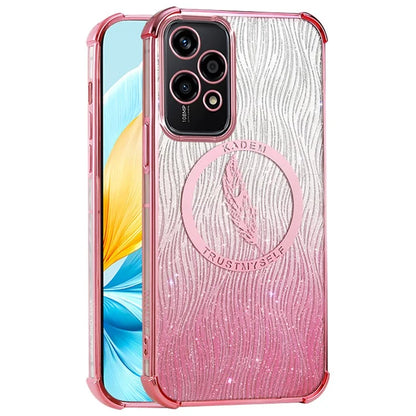 KADEM For Honor 200 Lite TPU Case Glittery Phone Cover with Feather Pattern