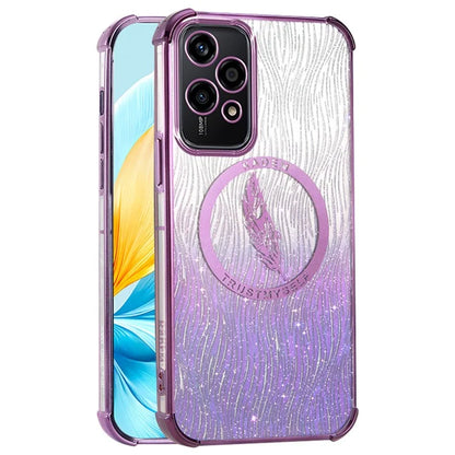 KADEM For Honor 200 Lite TPU Case Glittery Phone Cover with Feather Pattern