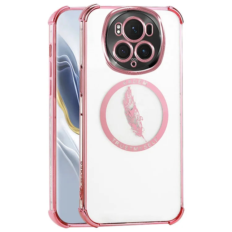 KADEM For Honor Magic6 5G Case Feather Pattern Shockproof TPU Phone Cover