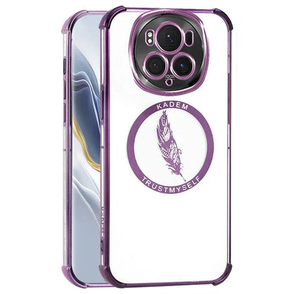 KADEM For Honor Magic6 5G Case Feather Pattern Shockproof TPU Phone Cover