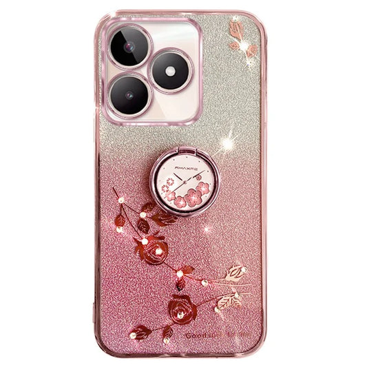 KADEM For Xiaomi Redmi 13 4G / Poco M6 4G Kickstand Case Rhinestone Soft TPU Phone Cover