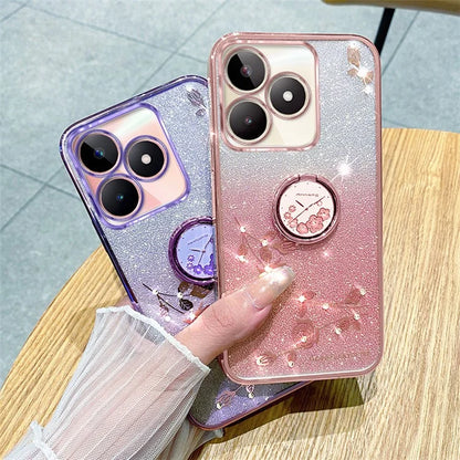 KADEM For Xiaomi Redmi 13 4G / Poco M6 4G Kickstand Case Rhinestone Soft TPU Phone Cover
