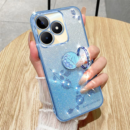 KADEM For Xiaomi Redmi 13 4G / Poco M6 4G Kickstand Case Rhinestone Soft TPU Phone Cover