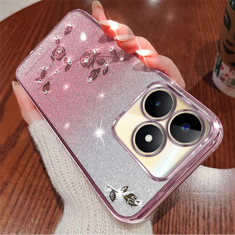 KADEM For Xiaomi Redmi 13 4G / Poco M6 4G Case Flowers Gradient TPU Phone Cover