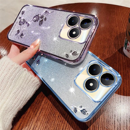 KADEM For Xiaomi Redmi 13 4G / Poco M6 4G Case Flowers Gradient TPU Phone Cover