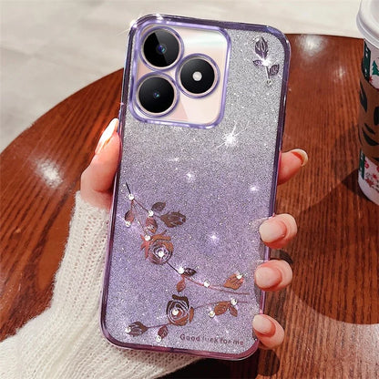 KADEM For Xiaomi Redmi 13 4G / Poco M6 4G Case Flowers Gradient TPU Phone Cover