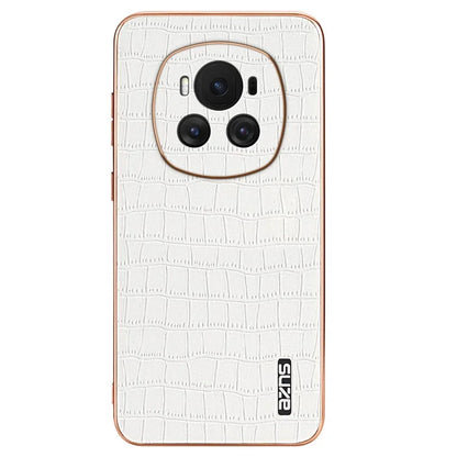 AZNS For Honor Magic6 5G Case Crocodile Pattern Leather+TPU Shockproof Phone Cover