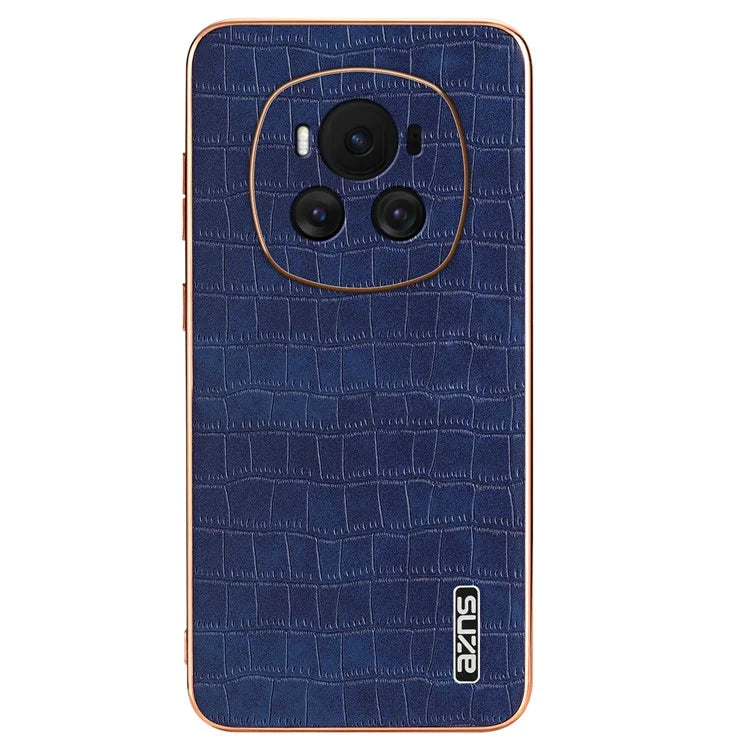 AZNS For Honor Magic6 5G Case Crocodile Pattern Leather+TPU Shockproof Phone Cover