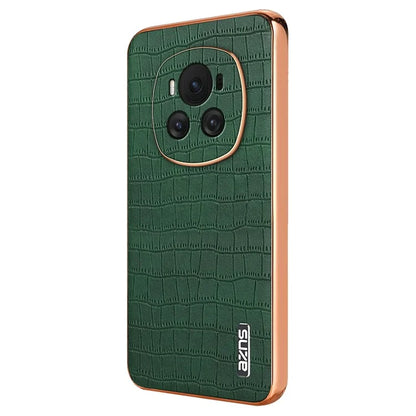 AZNS For Honor Magic6 5G Case Crocodile Pattern Leather+TPU Shockproof Phone Cover