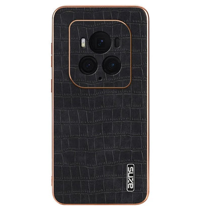 AZNS For Honor Magic6 Ultimate 5G Case Electroplating Leather+TPU Phone Cover