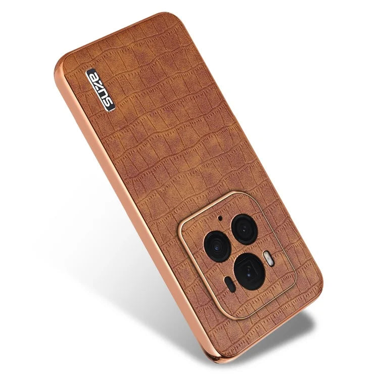 AZNS For Honor Magic6 Ultimate 5G Case Electroplating Leather+TPU Phone Cover