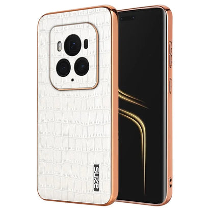 AZNS For Honor Magic6 Ultimate 5G Case Electroplating Leather+TPU Phone Cover