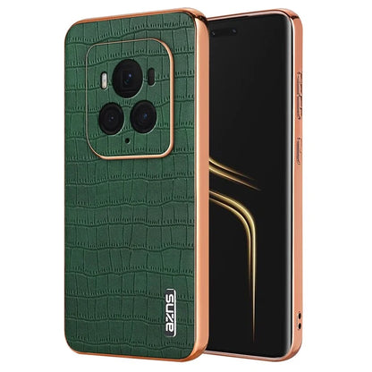 AZNS For Honor Magic6 Ultimate 5G Case Electroplating Leather+TPU Phone Cover