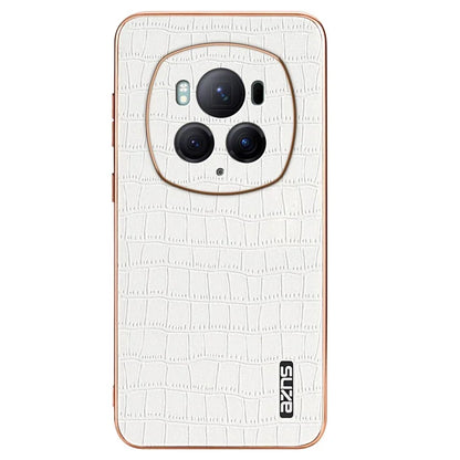 AZNS For Honor Magic6 Pro 5G Case Electroplating Leather+TPU Phone Cover