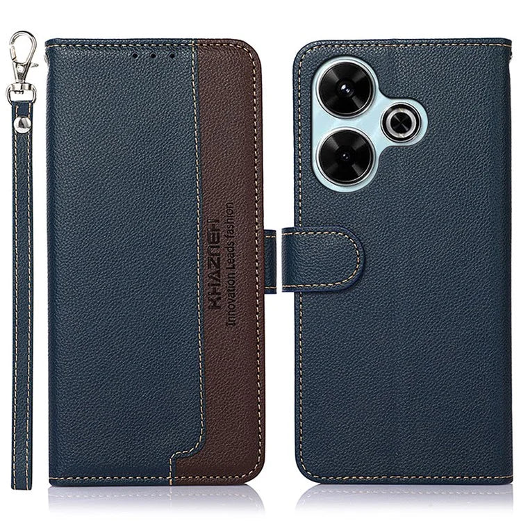 KHAZNEH For Xiaomi Redmi 13 4G Case Leather Phone Cover RFID Blocking