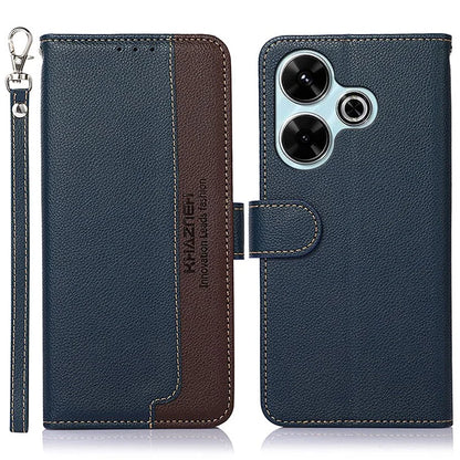 KHAZNEH For Xiaomi Redmi 13 4G Case Leather Phone Cover RFID Blocking