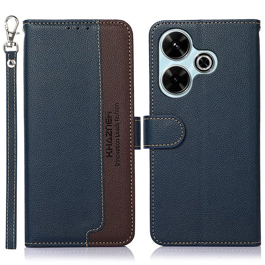 KHAZNEH For Xiaomi Redmi 13 4G Case Leather Phone Cover RFID Blocking