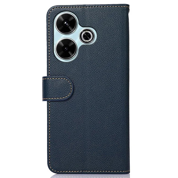 KHAZNEH For Xiaomi Redmi 13 4G Case Leather Phone Cover RFID Blocking
