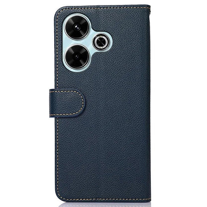 KHAZNEH For Xiaomi Redmi 13 4G Case Leather Phone Cover RFID Blocking