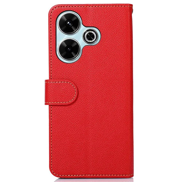 KHAZNEH For Xiaomi Redmi 13 4G Case Leather Phone Cover RFID Blocking