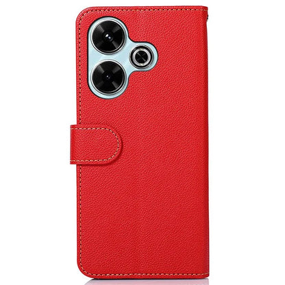 KHAZNEH For Xiaomi Redmi 13 4G Case Leather Phone Cover RFID Blocking