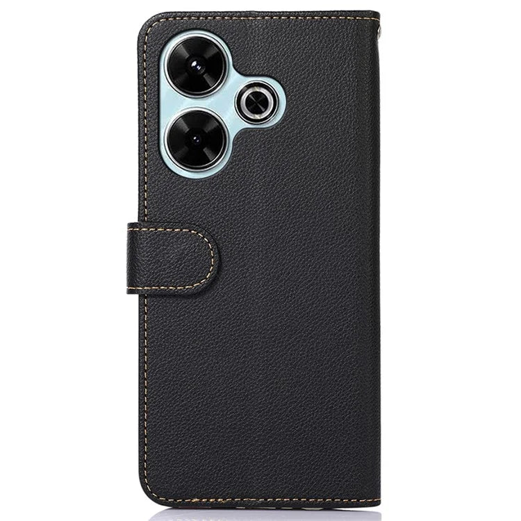 KHAZNEH For Xiaomi Redmi 13 4G Case Leather Phone Cover RFID Blocking
