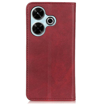 For Xiaomi Redmi 13 4G Case Split Leather Phone Cover Stand Hidden Magnetic Adsorption