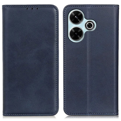 For Xiaomi Redmi 13 4G Case Split Leather Phone Cover Stand Hidden Magnetic Adsorption
