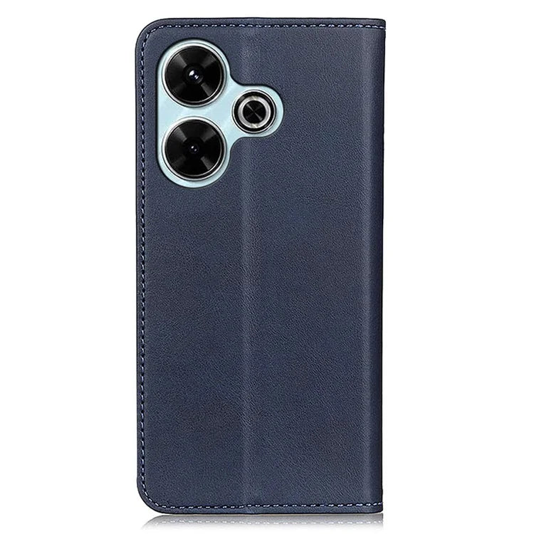 For Xiaomi Redmi 13 4G Case Split Leather Phone Cover Stand Hidden Magnetic Adsorption