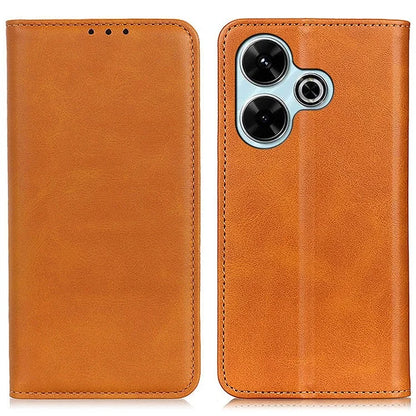 For Xiaomi Redmi 13 4G Case Split Leather Phone Cover Stand Hidden Magnetic Adsorption