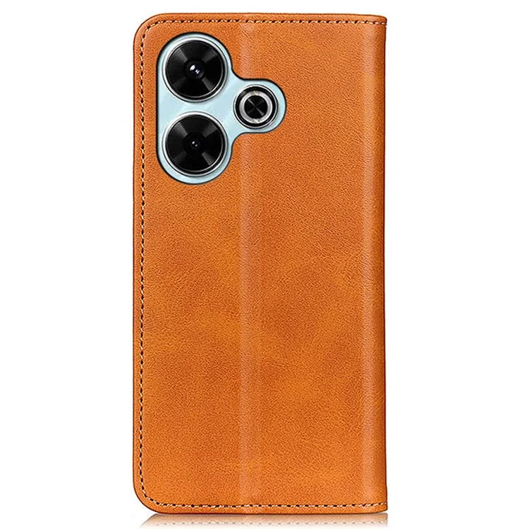 For Xiaomi Redmi 13 4G Case Split Leather Phone Cover Stand Hidden Magnetic Adsorption