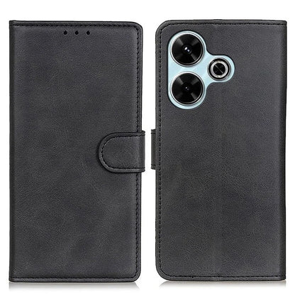 For Xiaomi Redmi 13 4G Case Folio Stand View Leather Phone Cover Cowhide Texture