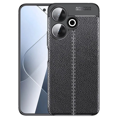 For Xiaomi Redmi 13 4G Case Litchi Texture Back TPU Phone Cover