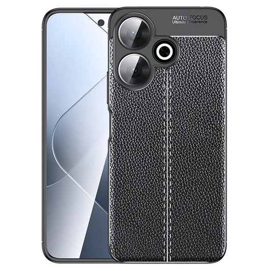 For Xiaomi Redmi 13 4G Case Litchi Texture Back TPU Phone Cover