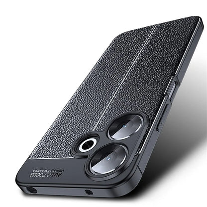For Xiaomi Redmi 13 4G Case Litchi Texture Back TPU Phone Cover