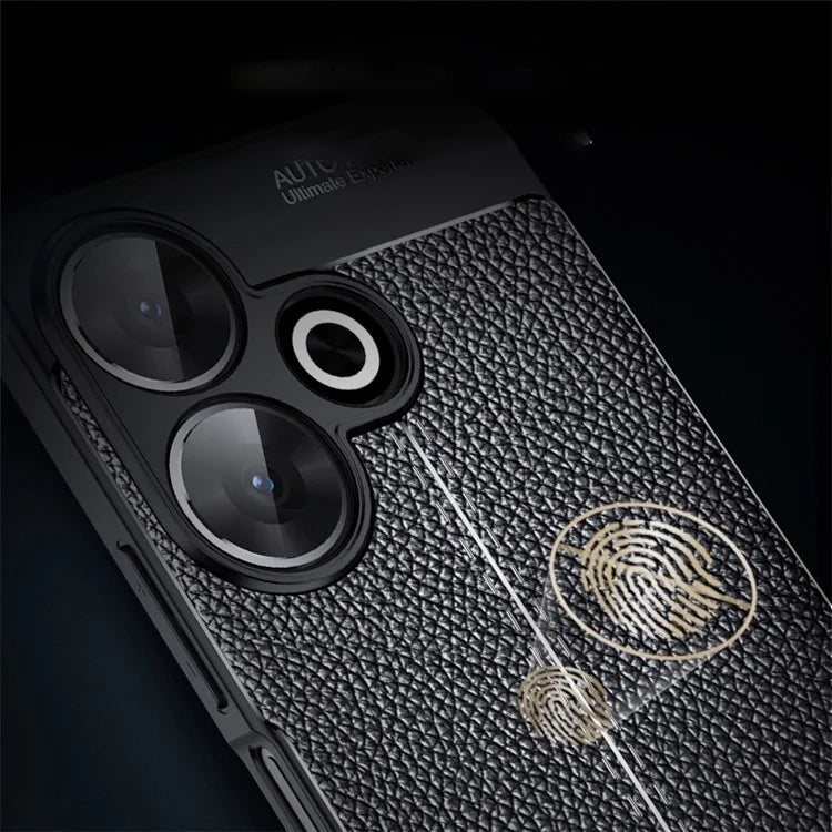 For Xiaomi Redmi 13 4G Case Litchi Texture Back TPU Phone Cover