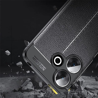 For Xiaomi Redmi 13 4G Case Litchi Texture Back TPU Phone Cover