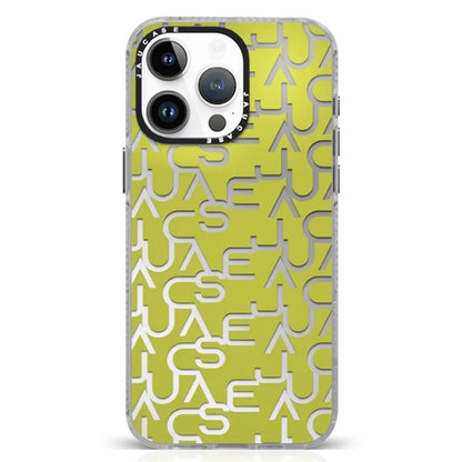 JAUCASE For iPhone 15 Pro Max Case TPU+PC Letters Design Matte Phone Cover