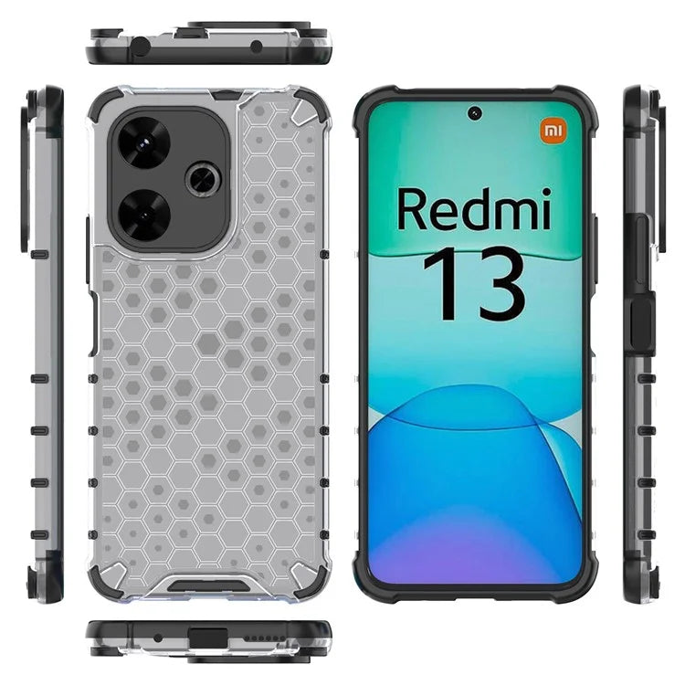 For Xiaomi Redmi 13 4G Case Honeycomb PC+TPU Hybrid Phone Cover