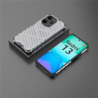 For Xiaomi Redmi 13 4G Case Honeycomb PC+TPU Hybrid Phone Cover