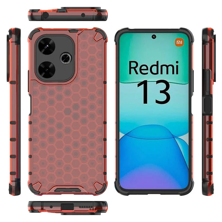 For Xiaomi Redmi 13 4G Case Honeycomb PC+TPU Hybrid Phone Cover