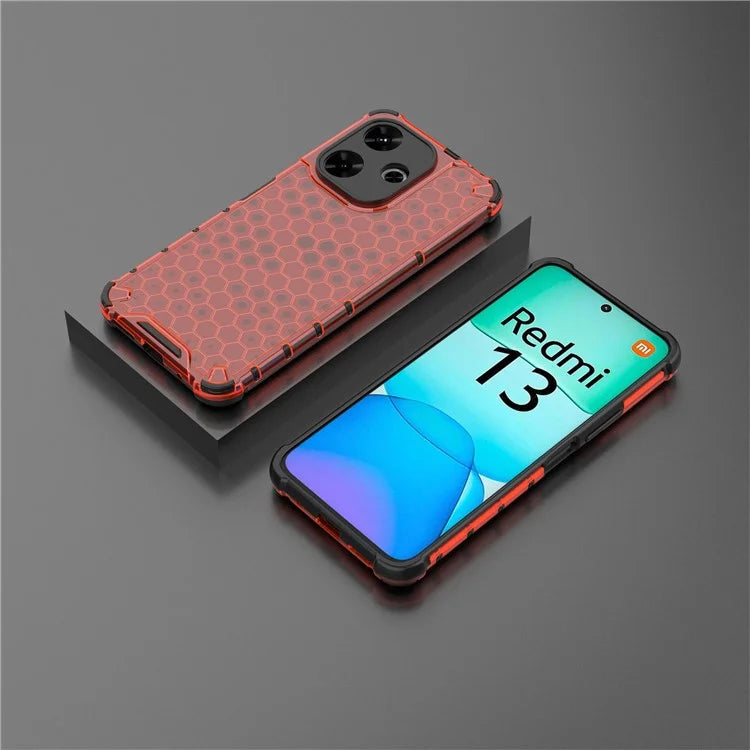 For Xiaomi Redmi 13 4G Case Honeycomb PC+TPU Hybrid Phone Cover