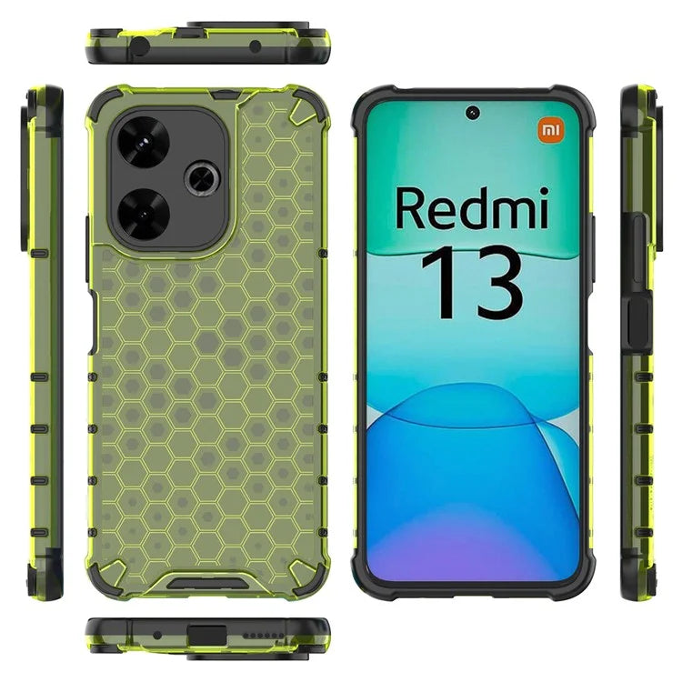 For Xiaomi Redmi 13 4G Case Honeycomb PC+TPU Hybrid Phone Cover