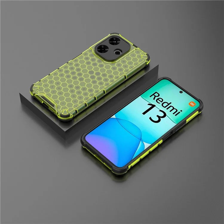 For Xiaomi Redmi 13 4G Case Honeycomb PC+TPU Hybrid Phone Cover