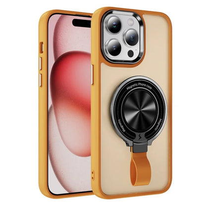 For iPhone 14 Pro Max Magnetic Case TPU+PC Ring Kickstand Phone Cover