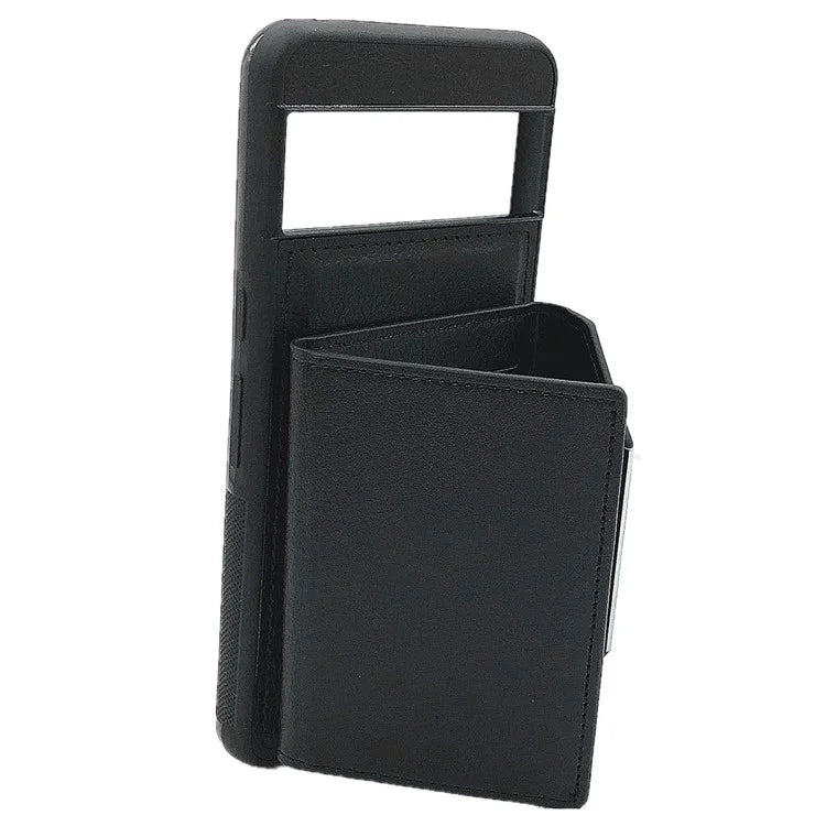 For Google Pixel 8 Pro Case Leather Phone Back Cover with Card Holder Kickstand