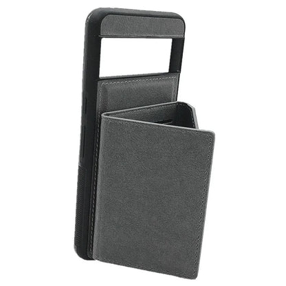 For Google Pixel 8 Pro Case Leather Phone Back Cover with Card Holder Kickstand