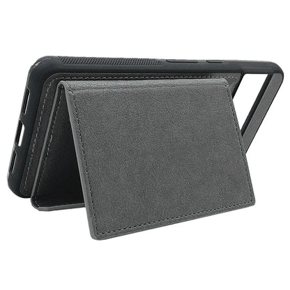 For Google Pixel 8 Pro Case Leather Phone Back Cover with Card Holder Kickstand