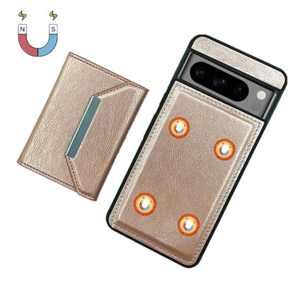For Google Pixel 8 Pro Case Leather Phone Back Cover with Card Holder Kickstand